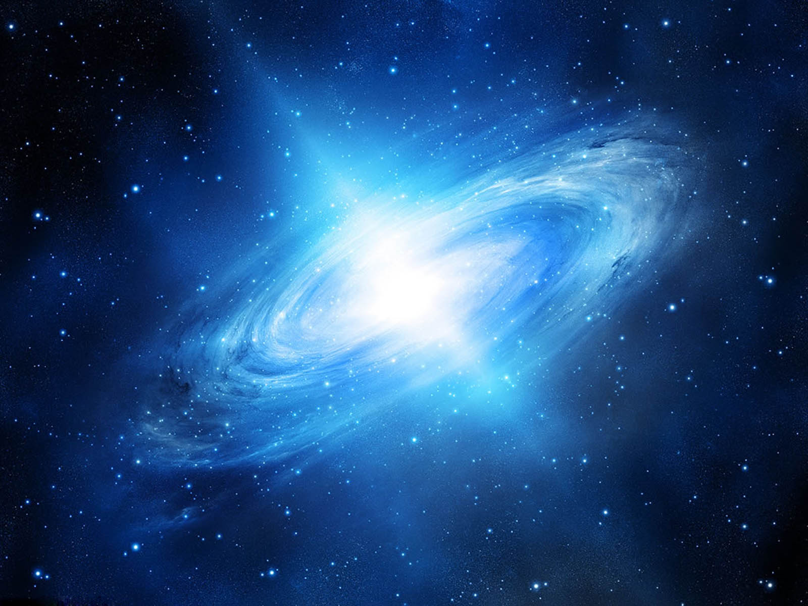 The original blue galaxy photograph used as the source for the inversion